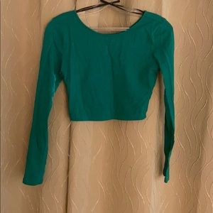 Forever21 Emerald Crop Top